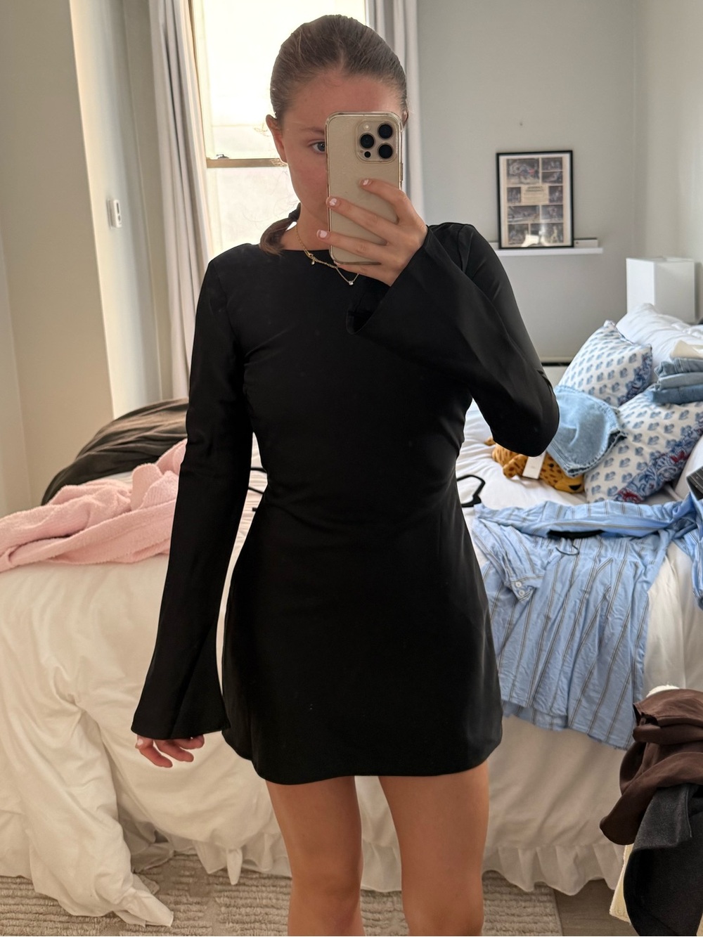 REVOLVE x Babyboo Black Open Back Satin Adalee Mini Dress